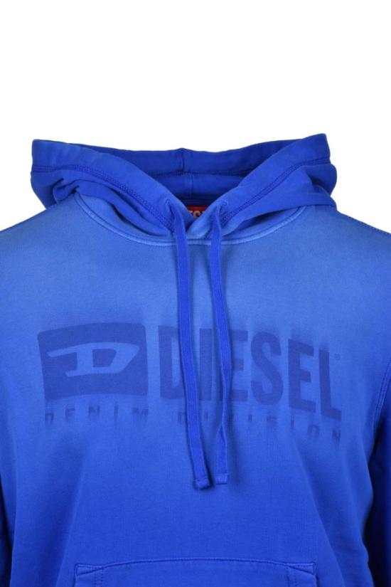  디젤 탑 파란색 면 남성용 후드티 - DIESEL
