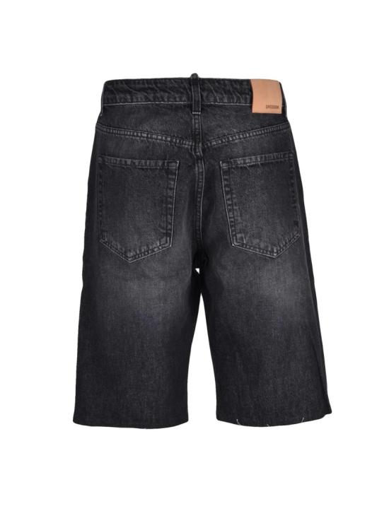 25SS Dressism. 데님 숏팬츠 검정색 면 버뮤다 반바지 - DRESSISM.