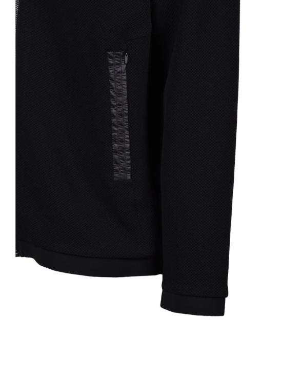 25SS 엠포리오 아르마니 탑 검정색 폴리에스터 엘라스테인 지퍼 스웨트셔츠 - EMPORIO ARMANI