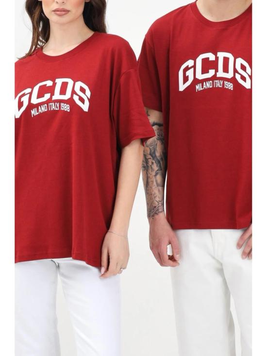 25SS 지씨디에스 반팔 티셔츠 빨간색 면 티셔츠 - GCDS
