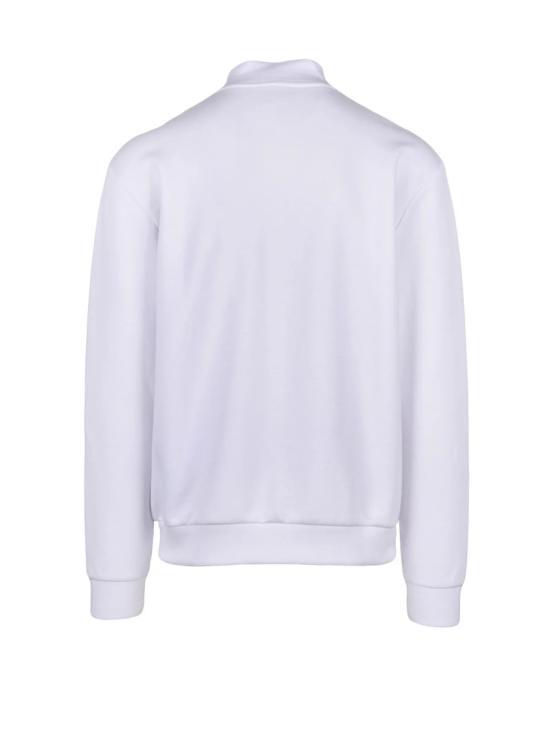 25SS 엠포리오 아르마니 탑 화이트 코튼 비스코스 엘라스테인 지퍼 스웨트셔츠 - EMPORIO ARMANI