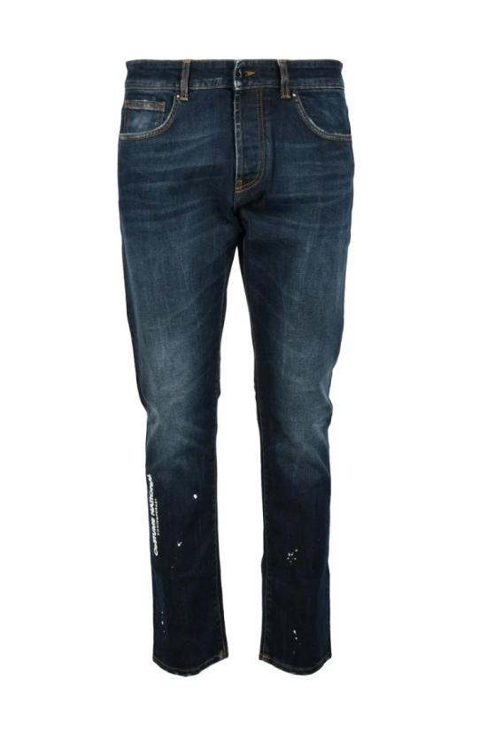  Costume National C. 데님 팬츠 파란색 면 스판 청바지