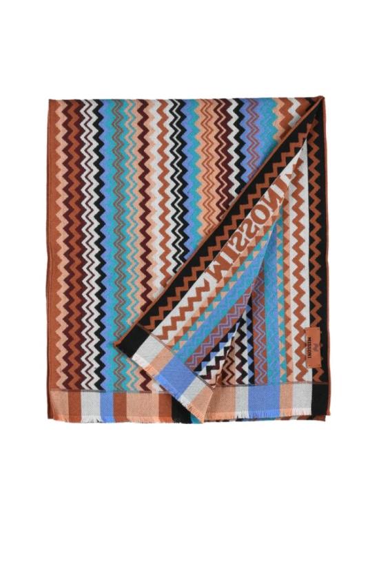  미소니 머플러/스카프 갈색 울 스카프 - MISSONI