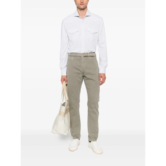 26SS 브루넬로 쿠치넬리 피케 셔츠 ME8546666 C3657 GREY - BRUNELLO CUCINELLI