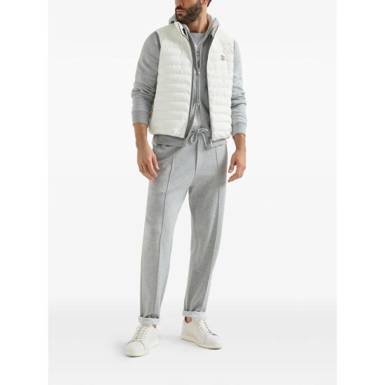 26SS 브루넬로 쿠치넬리 로고 티셔츠 M0B131001G CFR27 WHITE GREY - BRUNELLO CUCINELLI