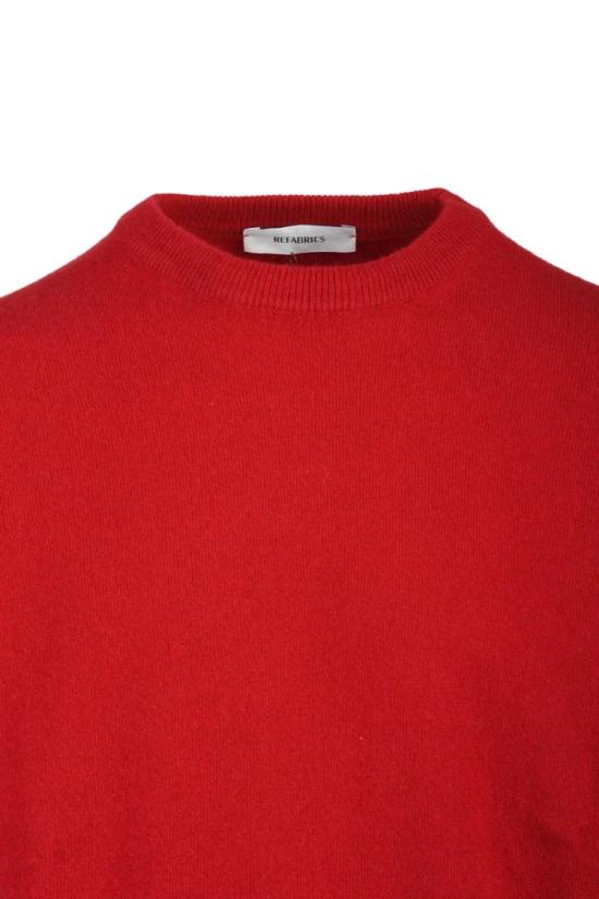 Refabrics 니트웨어 레드 캐시미어 남성용 크루넥 스웨터 - OTHER BRANDS