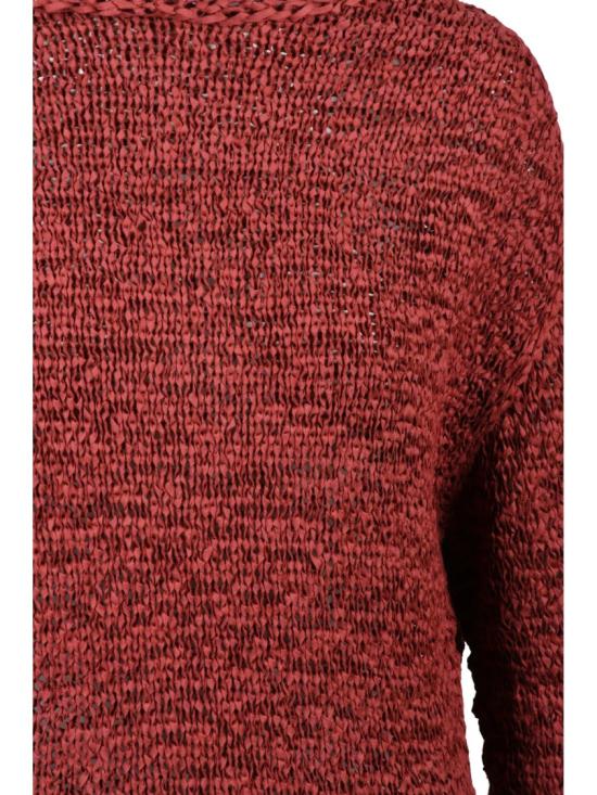 25SS 알파스튜디오 니트웨어 빨간색 폴리에스터/폴리아미드 브레이드 리본 - ALPHA STUDIO