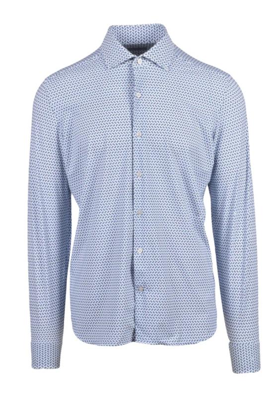 25SS Ghirardelli Next 긴팔 셔츠 넥스트 남성용  (화이트/스카이 블루, 폴리아미드 엘라스테인 소재)