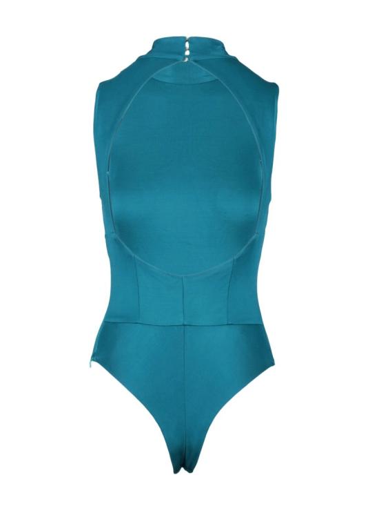  엘리자베타프랜치 바디수트 티셔츠 녹색 비스코스 엘라스테인 바디수트 - ELISABETTA FRANCHI