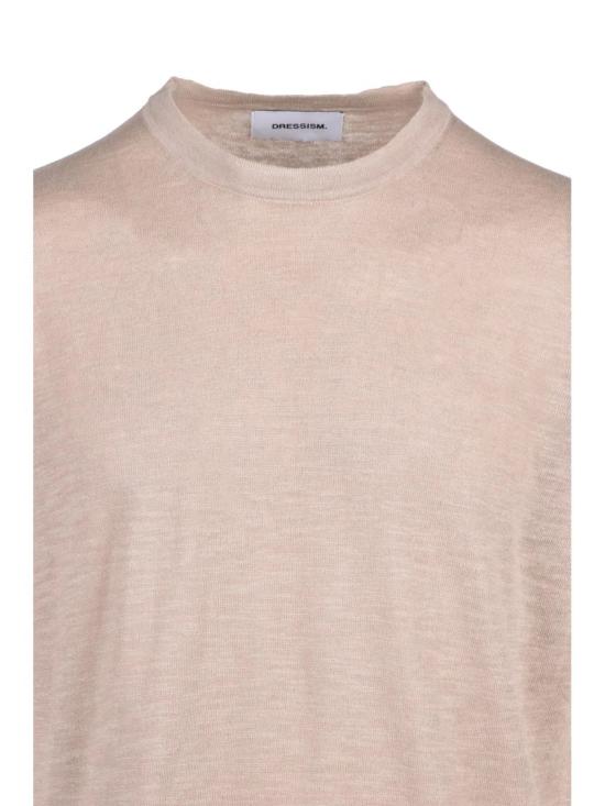 25SS Dressism. 반팔 티셔츠 베이지 린넨 코튼 니트 탑 - OTHER BRANDS