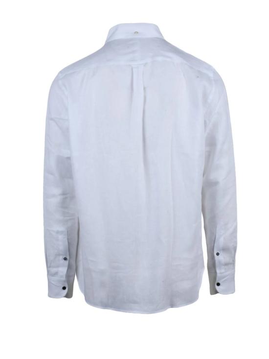 25SS Deuxieme 긴팔 셔츠 흰색 린넨 남성 - DEUXIEME