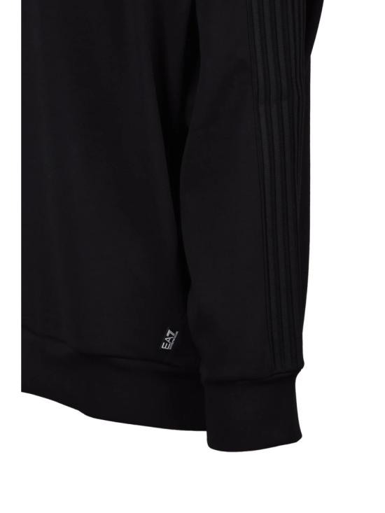 25SS 엠포리오 아르마니 탑 검정색 폴리에스터, 모달, 엘라스테인 후드티 - EMPORIO ARMANI