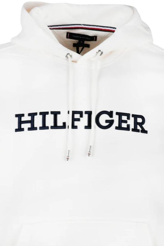25SS 타미힐피거 탑 흰색 면 폴리에스터 남성용 후드티 - TOMMY HILFIGER