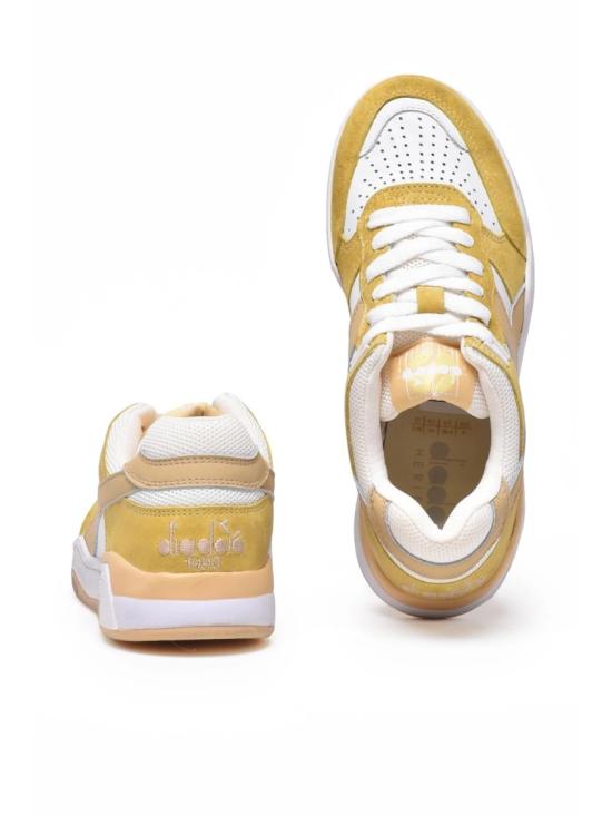  디아도라 헤리티지 스니커즈 화이트 옐로우 가죽 B.560 - DIADORA HERITAGE