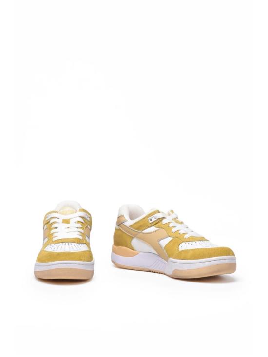  디아도라 헤리티지 스니커즈 화이트 옐로우 가죽 B.560 - DIADORA HERITAGE