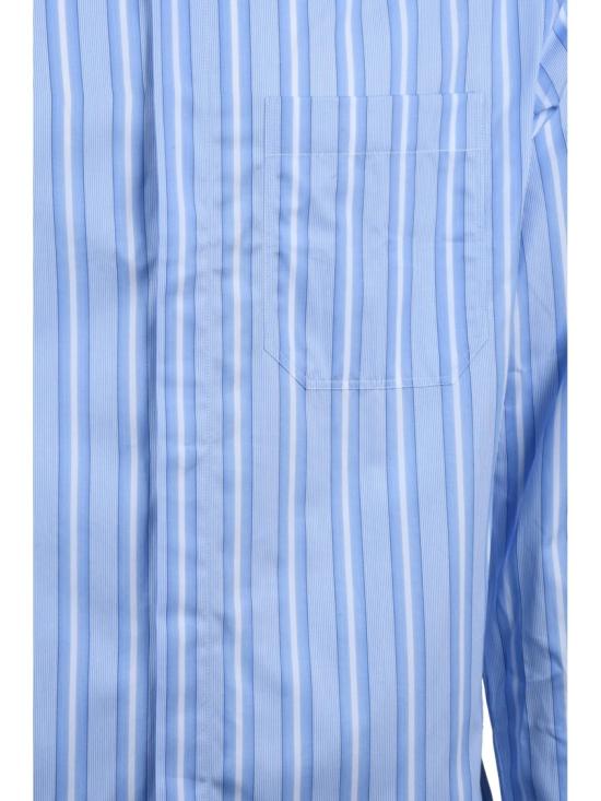 25SS Deuxieme 긴팔 셔츠 흰색/하늘색 면 - DEUXIEME