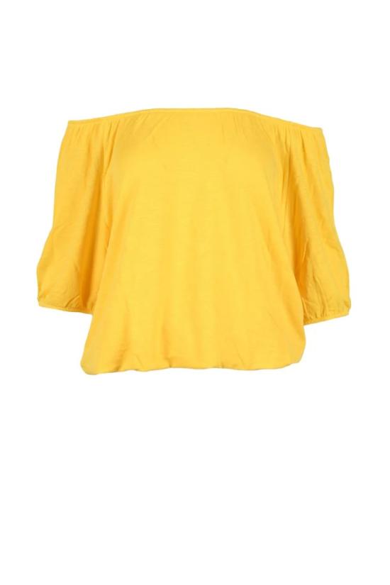  스칼리오네 니트웨어 노란색 린넨 니트 스트레치 탑