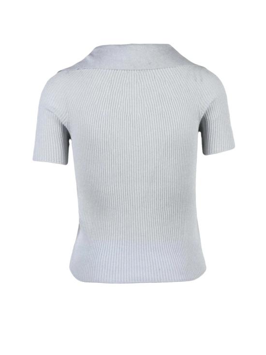 25SS 일레븐티 반팔 티셔츠 연회색 면 폴리에스터 폴리아미드 폴로 셔츠 - ELEVENTY