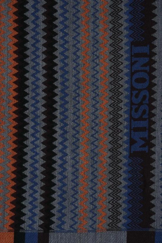  미소니 머플러/스카프 회색빛이 도는 파란색 울 스카프 - MISSONI
