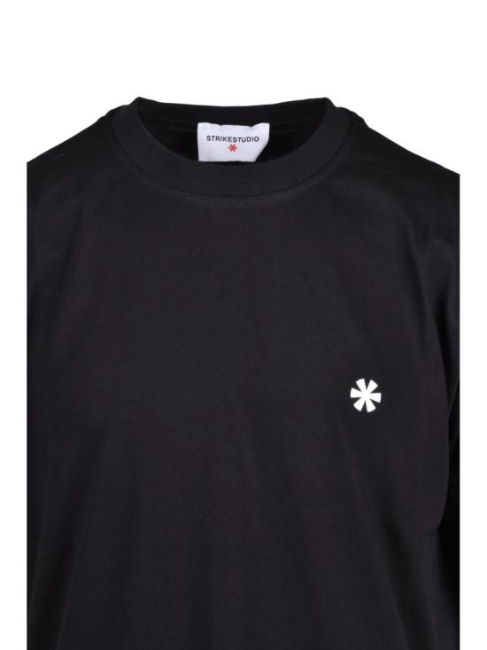 25SS Strikestudio 반팔 티셔츠 블랙 코튼 크루넥 티셔츠 - OTHER BRANDS