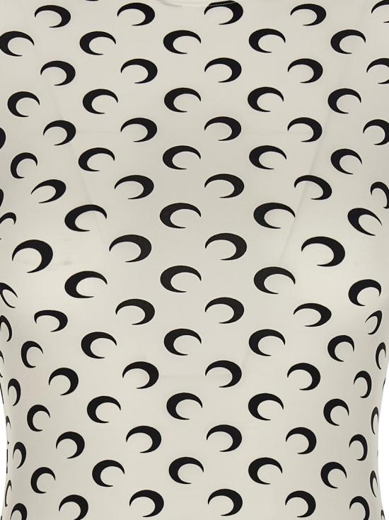 26SS 마린세르 크레센트 문 프린트 긴팔 티셔츠 WTS006ACJER0001WH00 White - MARINE SERRE