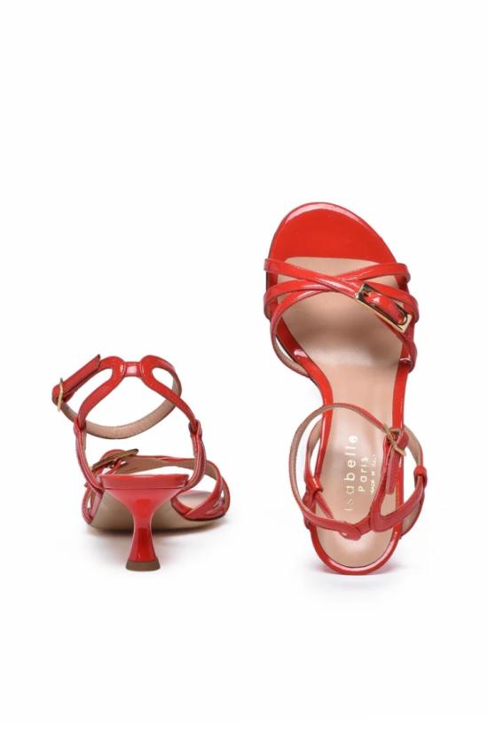  Isabelle Paris 샌들 빨간색 에나멜 가죽 - OTHER BRANDS