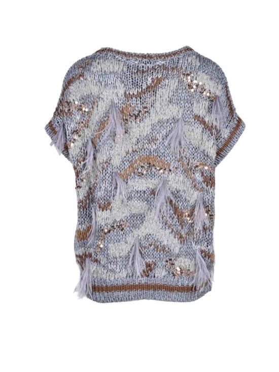  브루넬로 쿠치넬리 스웨터 회색 루렉스 - BRUNELLO CUCINELLI