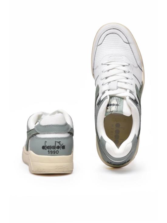  디아도라 헤리티지 스니커즈 화이트 그린 가죽 B.560 - DIADORA HERITAGE