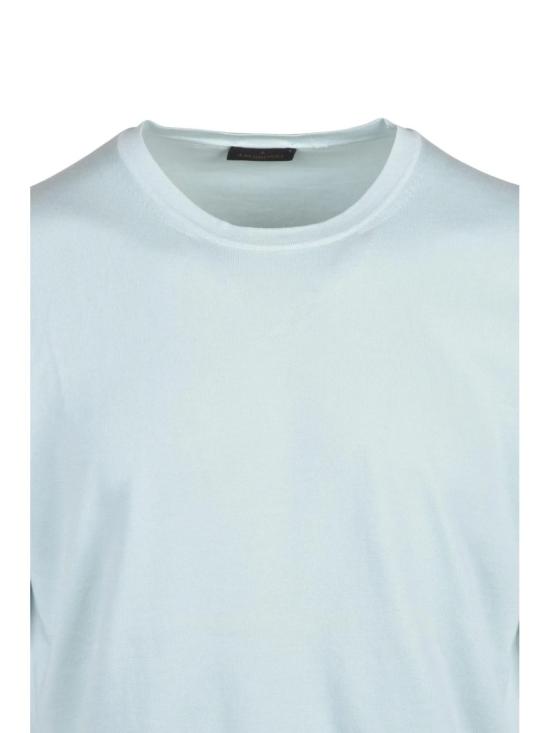 25SS Ambrosio 반팔 티셔츠 아쿠아 그린 색상의 면 니트 상의 - OTHER BRANDS
