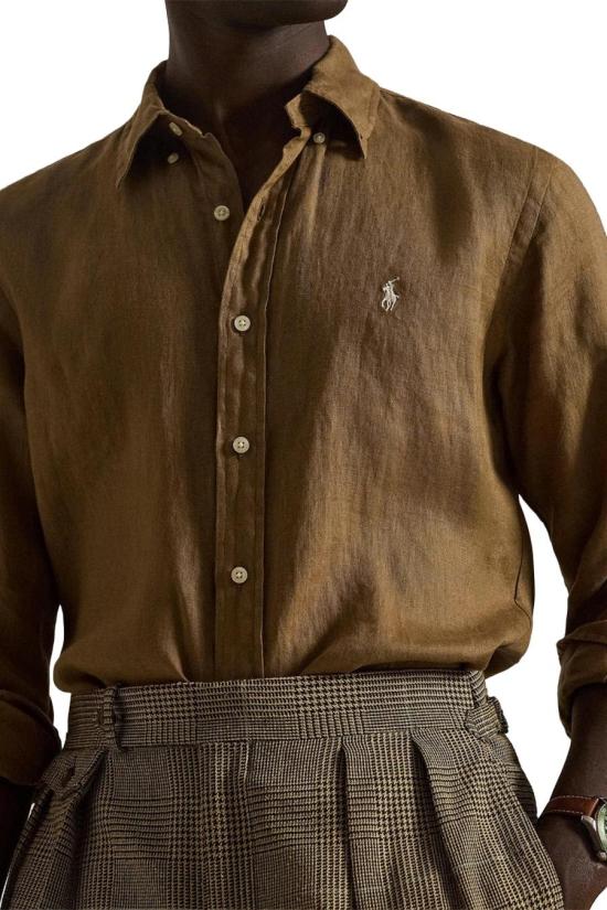 26SS 랄프 로렌 긴팔 셔츠 710966294505 BROWN - RALPH LAUREN