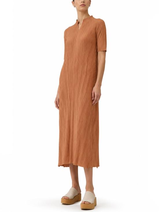 26FW 플리츠플리즈 먼슬리 컬러 March 원피스 PP66JH136 44 BROWN - PLEATS PLEASE