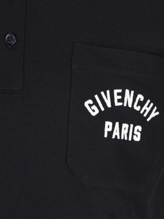 26SS 지방시 폴로 티셔츠 BML00T3YSD499 499 DARK NAVY - GIVENCHY
