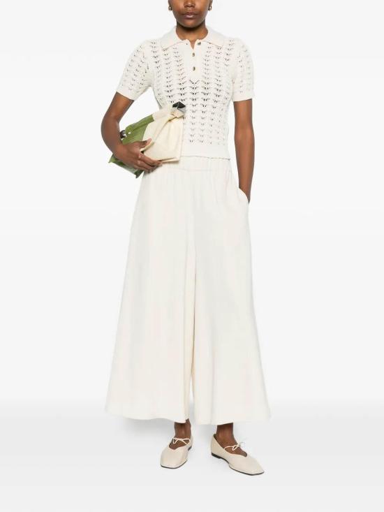 26SS 포르테포르테 폴로 티셔츠 14664MYKNIT0018 White - FORTE FORTE