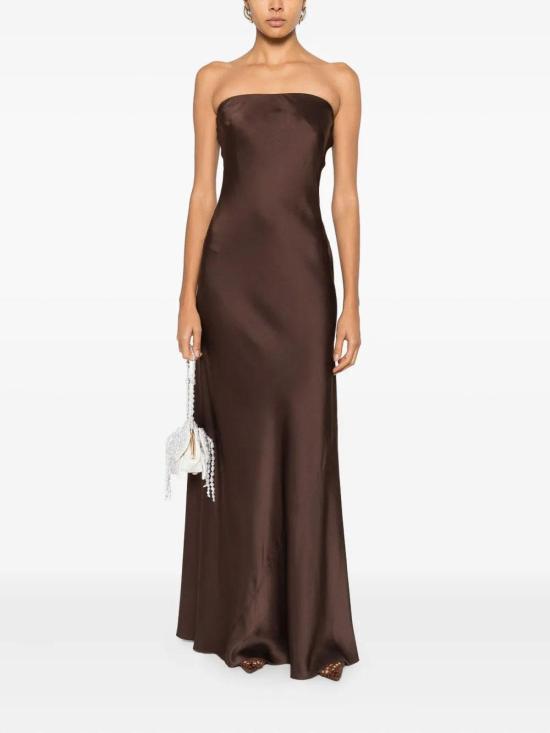 26SS 포르테포르테 미디 스커트 14555MYDRESSCHOCOLAT Brown - FORTE FORTE