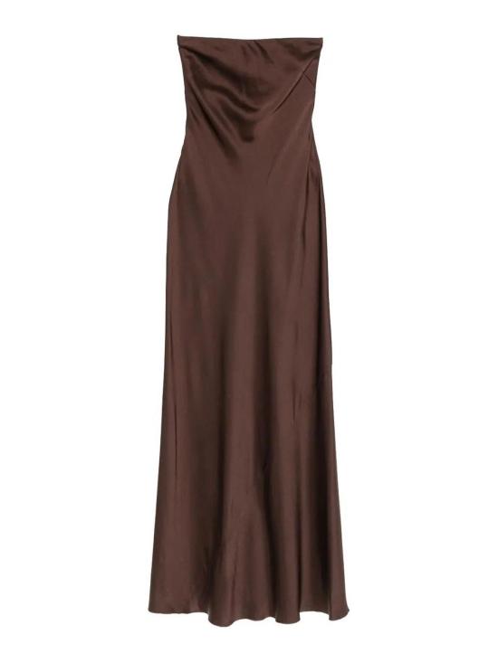 26SS 포르테포르테 미디 스커트 14555MYDRESSCHOCOLAT Brown