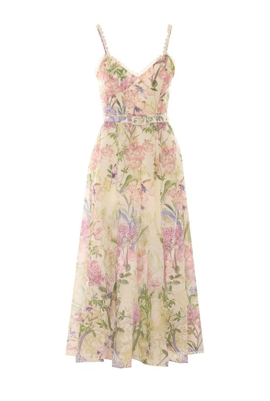 26SS 차로루이즈 미디 원피스 266611 CREAM BOTANIC Multicolor
