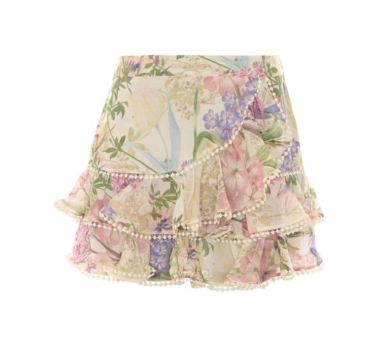 26SS 차로루이즈 미디 스커트 266401 CREAM BOTANIC Multicolor