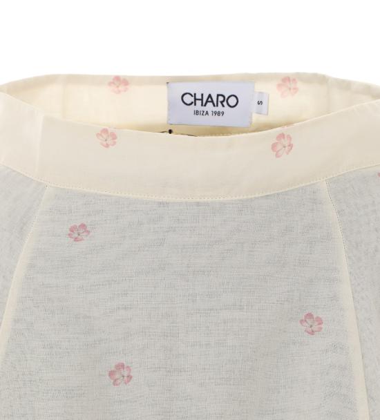 26SS 차로루이즈 미디 스커트 266402 CREAM BOTANIC Multicolor - CHARORUIZ