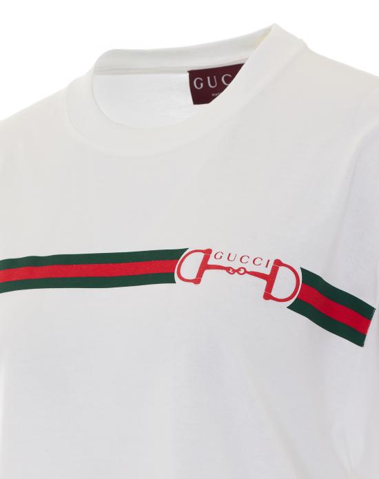 26SS 구찌 프린트 코튼 저지 티셔츠 837959 XJHM59081 White - GUCCI