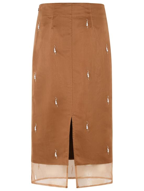 26SS 로에 미디 스커트 418 32 170259 Brown - ROHE