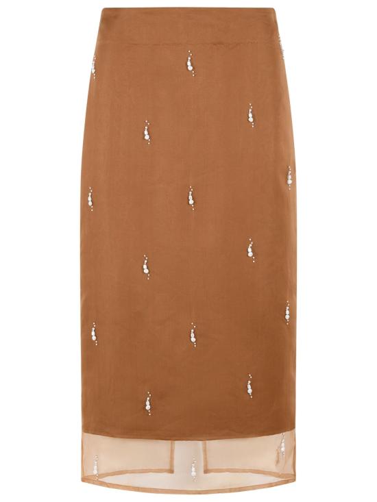 26SS 로에 미디 스커트 418 32 170259 Brown