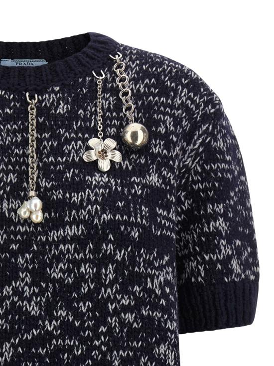 26FW 프라다 니트웨어 P24U2ESOOO18HHF022X Blue - PRADA