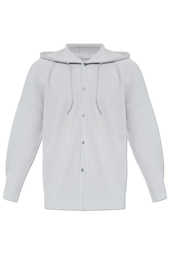 26SS 옴므 플리세 이세이 미야케 후드 티셔츠 HP66JC02171 MANAROLA BLUE GRAY DOM