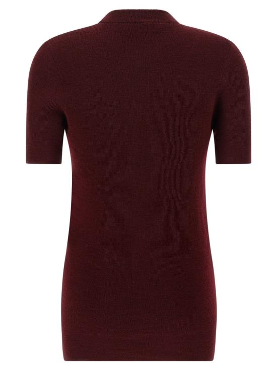 26FW 프라다 니트웨어 P24V2HSOOO17KDF0399 Burgundy - PRADA