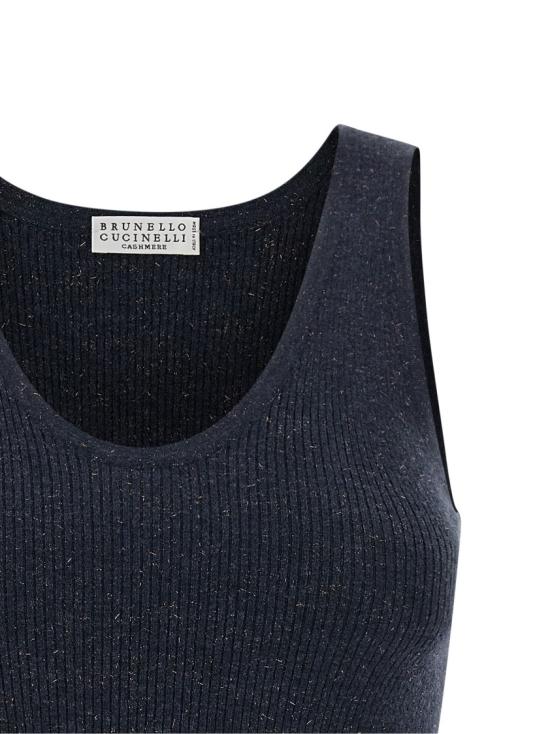 26SS 브루넬로 쿠치넬리 탑 M9A822220C7186 Blue - BRUNELLO CUCINELLI
