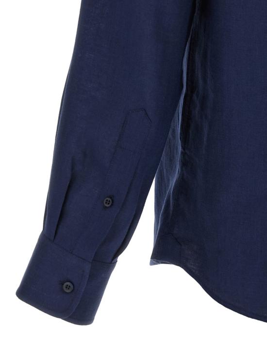 26SS 브루넬로 쿠치넬리 이지 핏 셔츠 MM6840627C011 Blue - BRUNELLO CUCINELLI