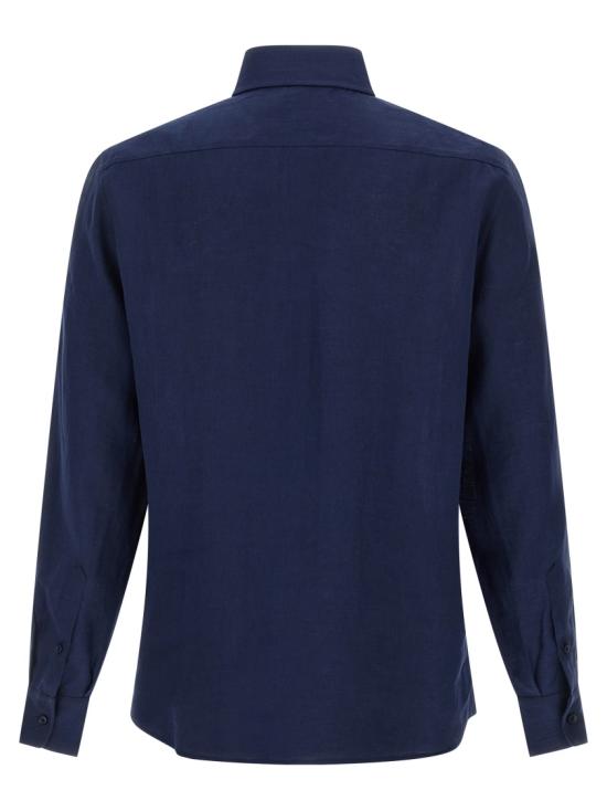 26SS 브루넬로 쿠치넬리 이지 핏 셔츠 MM6840627C011 Blue - BRUNELLO CUCINELLI