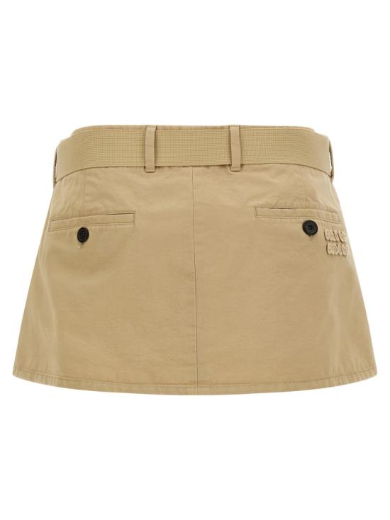 26SS 미우미우 스커트 MG2637SOOO19EKF0006 Neutrals - MIU MIU