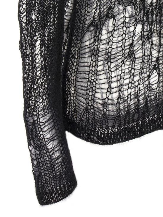 25FW 릭 오웬스 니트웨어 RP02D3600KNETMH09 Black - RICK OWENS