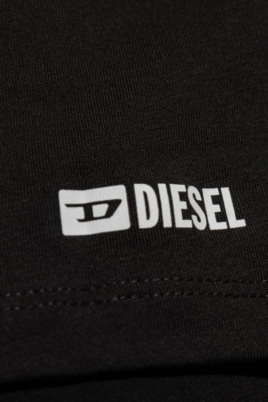 26SS 디젤 반팔 티셔츠 A17829 0LIAD E4101 BLACK DOM - DIESEL